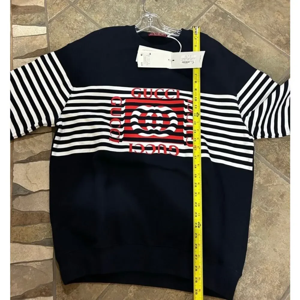 Men's Gucci 100% cotton logo print sweatshirt size large made in Italy NWT